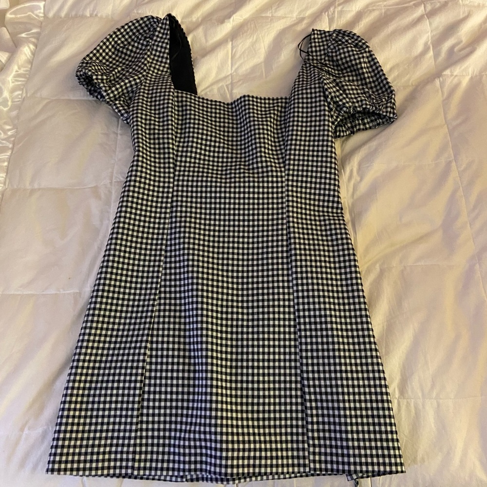 NWT Zara gingham mini dress